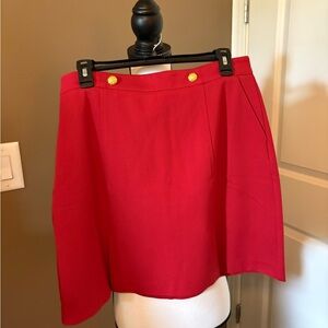 Broadcast Skirt CAbi Vibrant Red A-Line Skirt